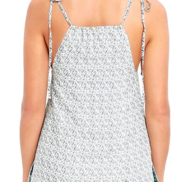 Mountain Fest Cream and Teal Green Print Swing Dress - Picture 3 of 11